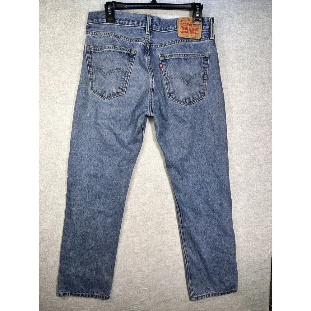 Levi's 505 Jeans Men's 33x32 Light Wash Denim Straight Leg Regular 100% Cotton